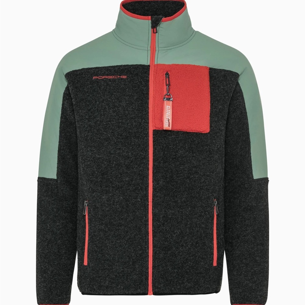 Porsche AHEAD jacket—- jacket with Porsche lettering and iconic AHEAD badge